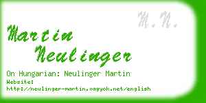 martin neulinger business card